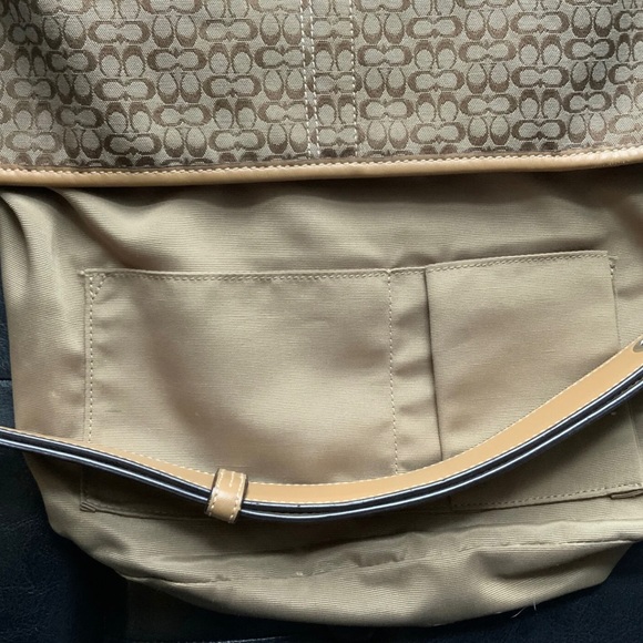Coach Tan Monogram And Suede Leather Handbag No. J0732-F10945 - Picture 11 of 12
